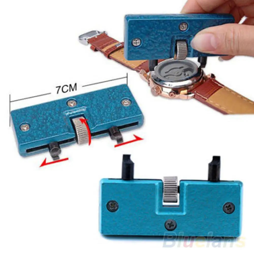 Adjustable Watch Back Case Cover Opener Remover Screw Wrench Repair Kit Tool portable watch tools watches back case watchmaker opener screw wrench remover watch repair tool kit watch back case opener