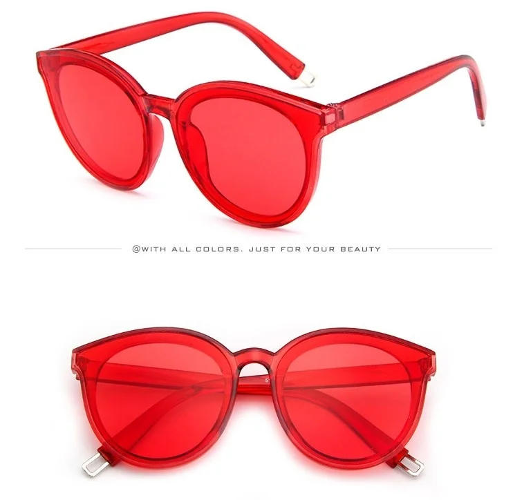 Женское зеркало солнцезащитные очки винтажные кошачий глаз большие круглые UV400