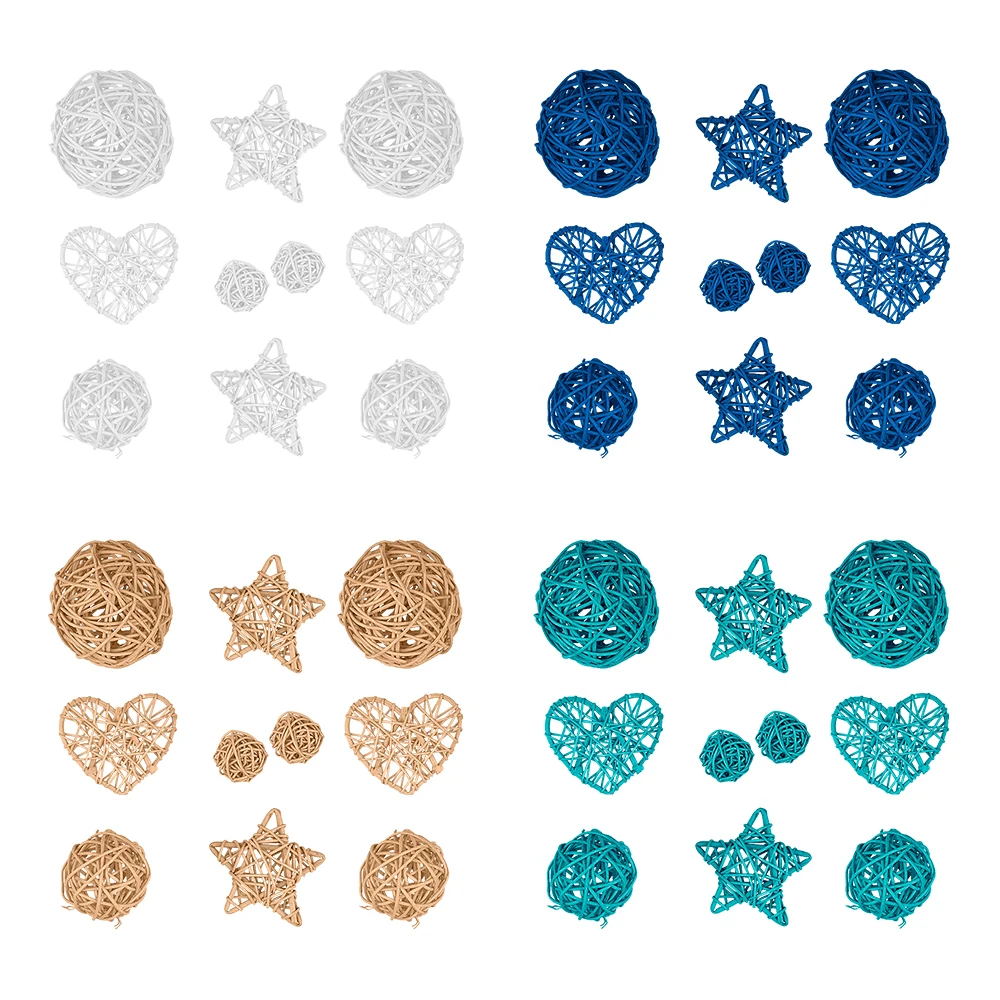 Ins реквизит для фотосъемки аксессуары 9 шт натуральные плетеные шарики из ротанга