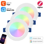 Умный светодиодный светильник Tuya Zigbee 3,0, 10 Вт12 Вт, RGBCW SmartThings App Alexa Google Home