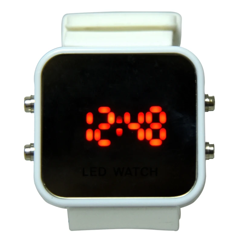 Зеркальные Мужские и женские цифровые спортивные часы унисекс светодиодный