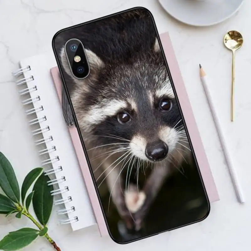 

Raccoon cute funny animal Phone Cases for iPhone 11 12 pro XS MAX 8 7 6 6S Plus X 5S SE 2020 XR Luxury brand shell funda coque