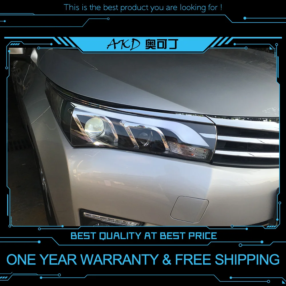 

Car Styling Headlights for Toyota Corolla LED Headlight 2014-2016 Head Lamp DRL Signal Projector Lens Automotive Accessories