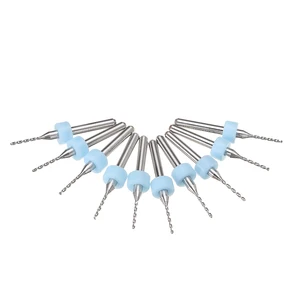 10 шт. 3,175 мм хвостовик карбида лезвия Концевая мельница набор резец гравировальной машины с ЧПУ Бит 1 мм для PCB SMT инструменты