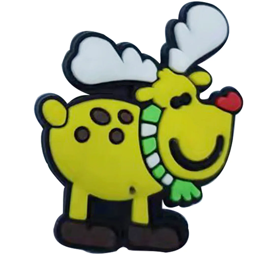 1PCS PVC Fridge Magnets Elk Dinosaur Gingerbread Man Strawberry Pineapple Lemon Durian Carrot Egg Refrigerator Magnetic Sticker - купить по