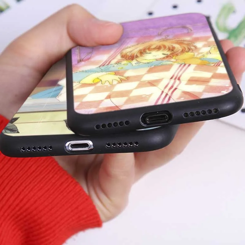 Для iPhone 11 11pro pro max 7 XR X 6S 8 XS MAX 6 plus SE 5s Мягкий силиконовый чехол для телефона cardcaptor