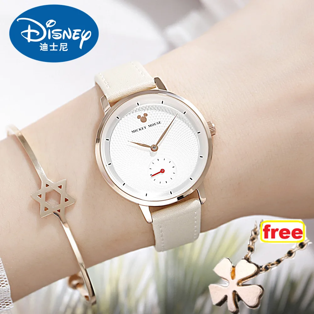 Оригинальные женские кварцевые наручные часы Disney с Микки деловые женский