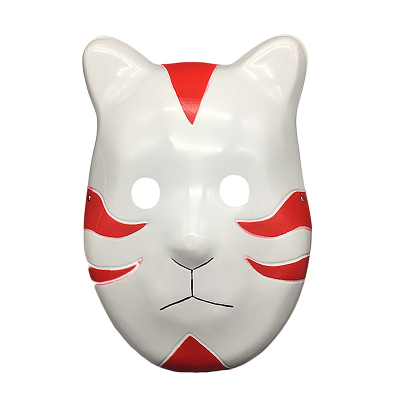 Бежевый Наруто Хатаке Какаши АНБУ учибо с почвой Fei Kitsune Obito Учиха Косплей лиса маски полное лицо ручная роспись Хэллоуин реквизит - Цвет: Бежевый