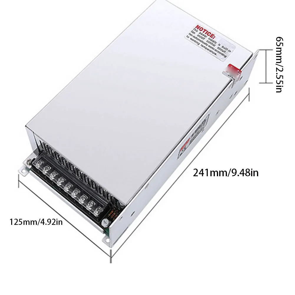 

Switching Power Supply Regulated Driver Unit DC 480W S-500-24V Driver Adapter For LED 3D Printer For Home Improvement New