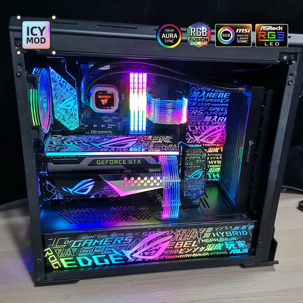 Зеркальный кронштейн для GPU акриловый ROG Faith 5 В/12 в VGA поддержка настраиваемого