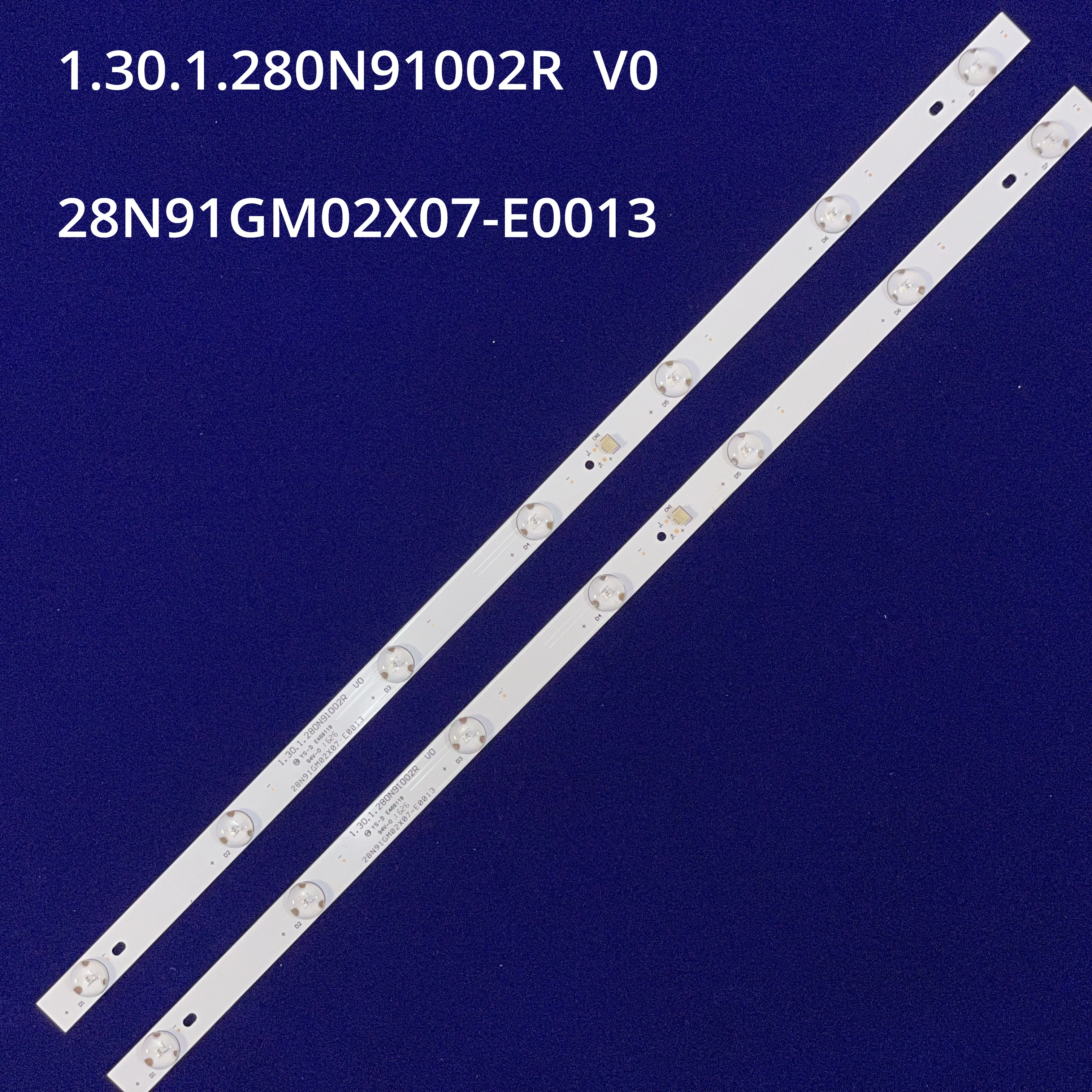 

2pcs LED Backlight Strip For 28N91GM02X07-E0013 1.30.1.280N91002R V0 Philco PH28N91D PH28N91DSGW PH28N91DSGWA