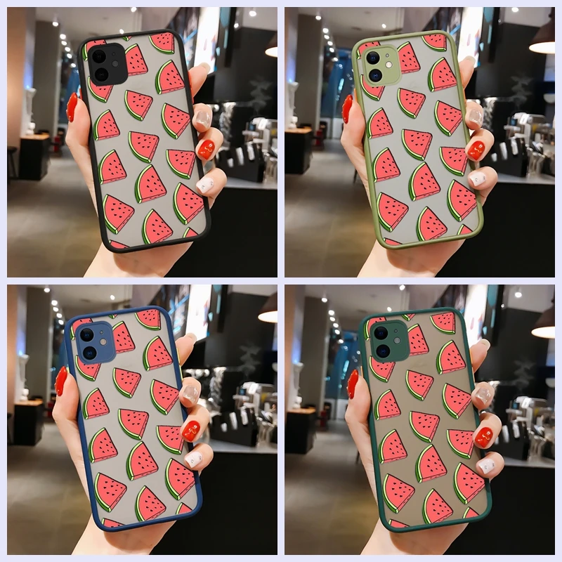 

Watermelon Case For HuaWei Mate 20 30 40 9 Pro Phone Case Shockproof Armor Matte Phone Fetal Fashion