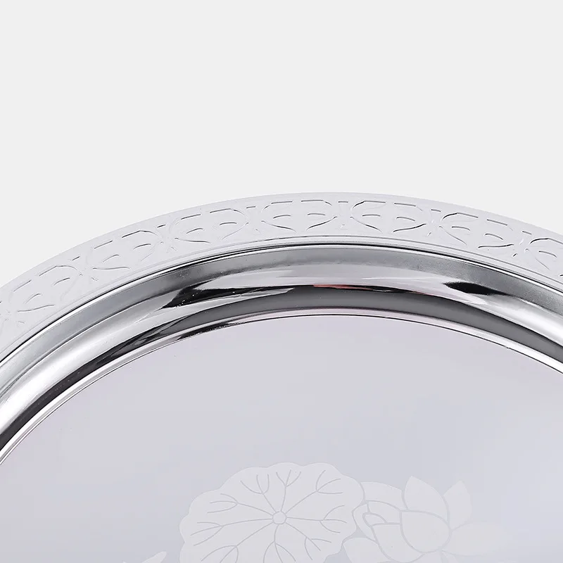 

1pcs 33.5cm Gold / Silver Color cake tray for western-style hotel restaurant Cake plate