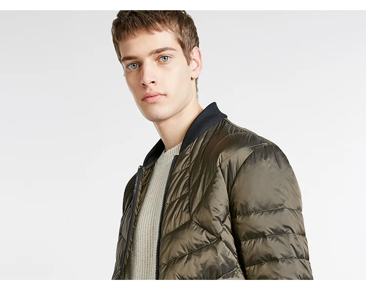 JackJones Мужская зимняя бейсбольная куртка с воротником с тепловым пухом | 218412510