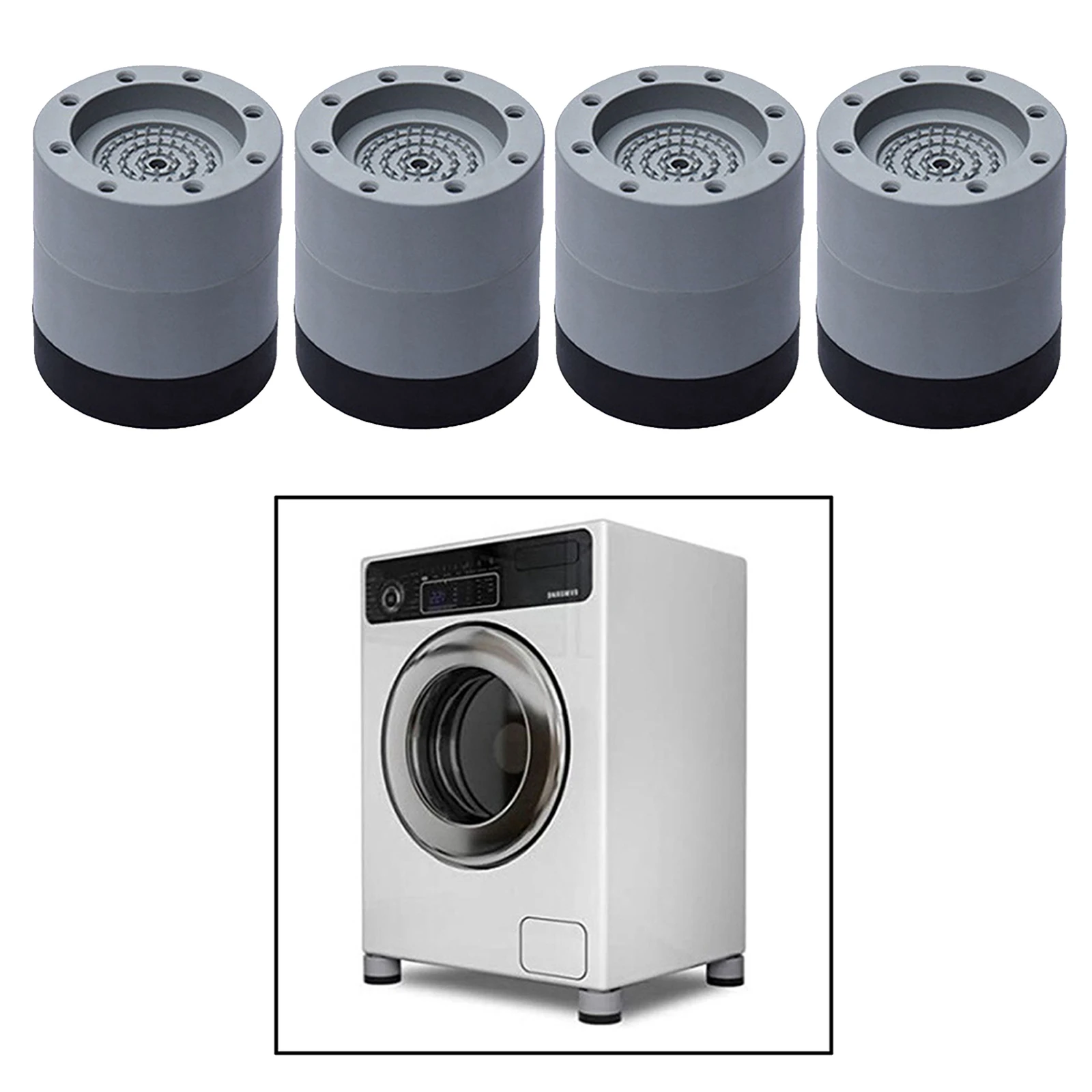 

8Pcs Round Washing Machine Anti Vibration Feet Pads Protector Anti Mat