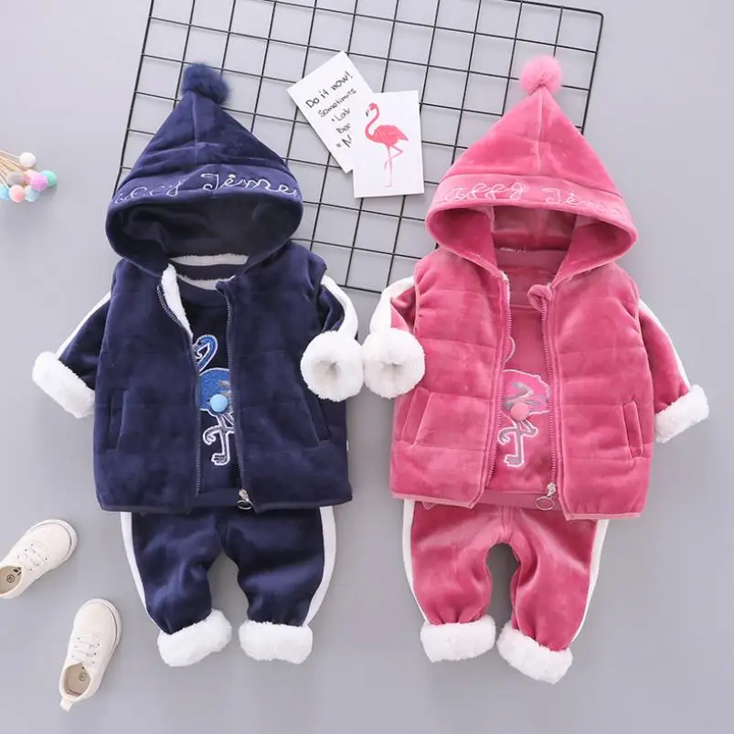 Детские осенне зимние комплекты Спортивный костюм для отдыха девочек из