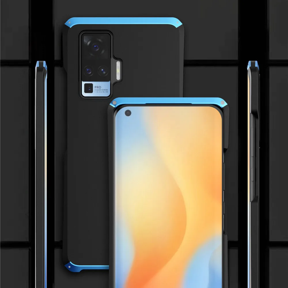 

Противоударный металлический армированный ЧЕХОЛ ДЛЯ Vivo X50 Pro, роскошный чехол с алюминиевой рамкой, матовый чехол из поликарбоната для Vivo X50 ...