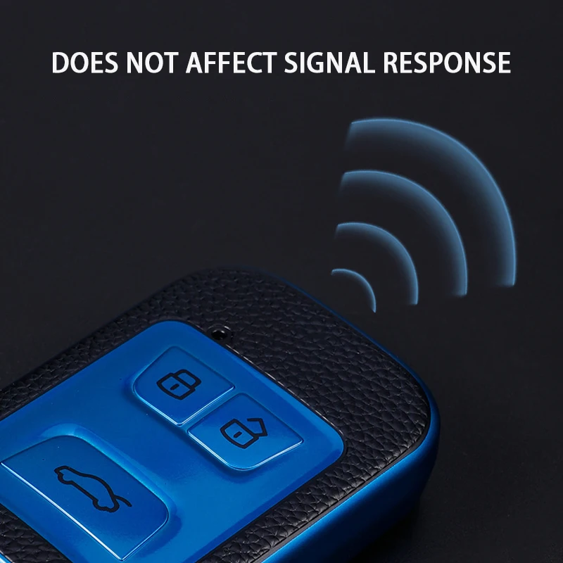 Чехол для автомобильного ключа из ТПУ и кожи с 3 кнопками Chery Tiggo 5X 4 8 Glx 7 2019 2020 Arrizo