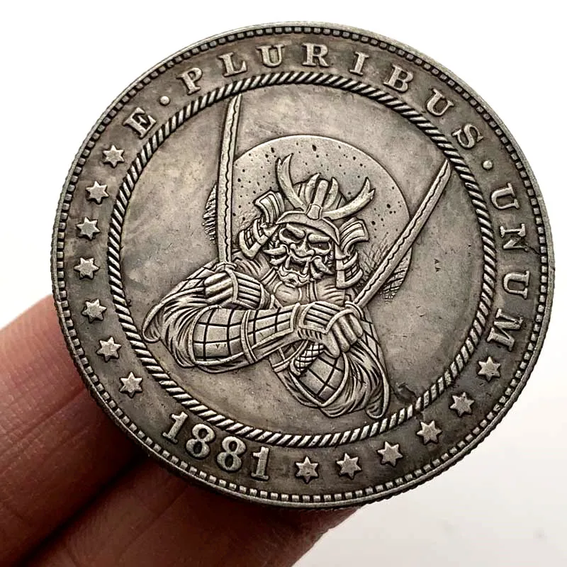 

1881 American Vagrant Coin Skull Pirate Armor Commemorative Collectible Coin Gift Lucky Challenge Coin