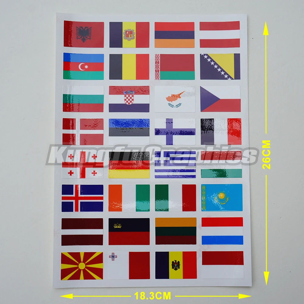 Послепродажные наклейки с флагом Европейского союза виниловые мини для