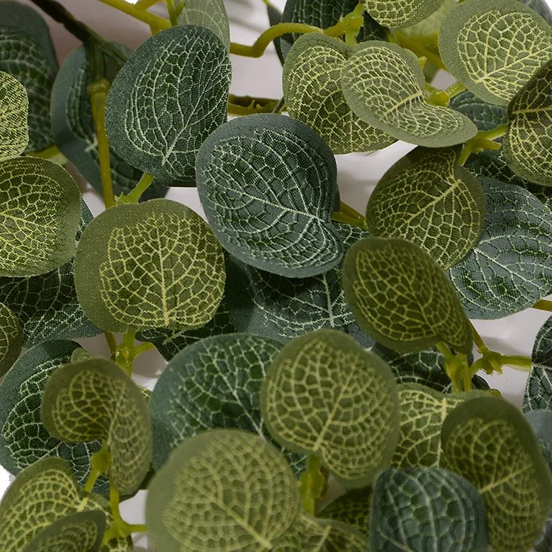 

Eucalyptus Garland with Roses - 5.9 Ft Artificial Vines and Faux Silk Flowers for Farmhouse Classroom Decoration