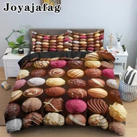 hot sell chocolate 3d bedding set delicious food luxury bedding single twin full queen king size duvet cover with pillowcase