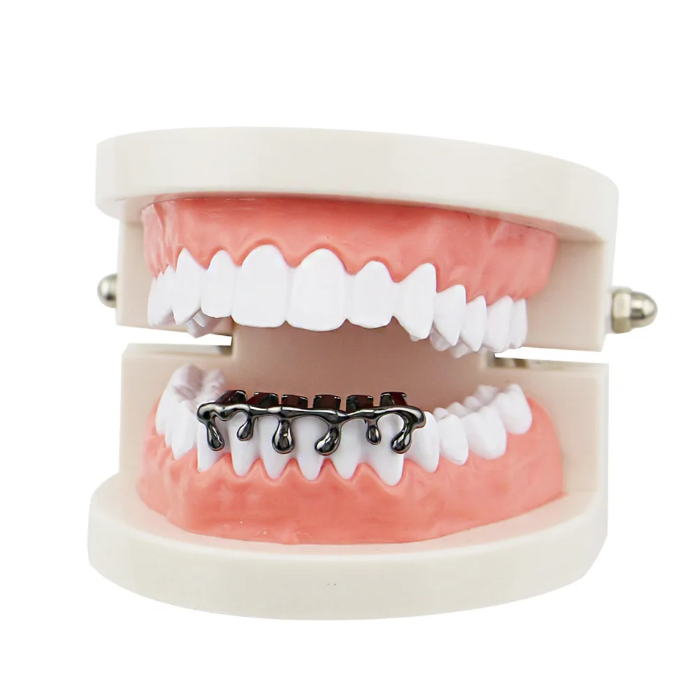 Коронка для зубов под заказ позолоченные колпачки капель в стиле хип-хоп Нижняя