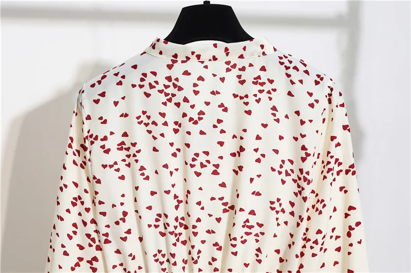 Новое шифоновое летнее платье для женщин с бантом, весеннее маленькое Цветочное платье с длинным рукавом в горошек с эластичной талией, леопардовое винтажное плиссированное платье с воротником Vestidos