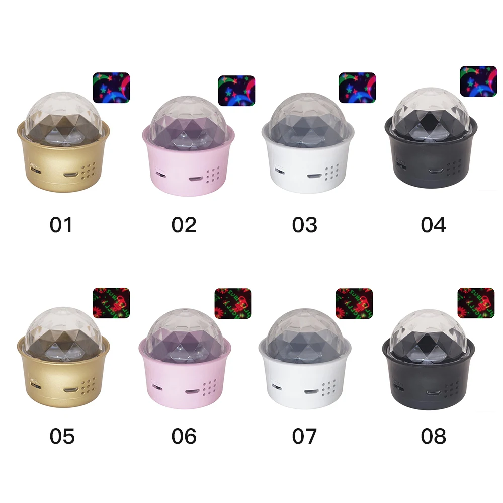 

Colorful Sound Activated Disco Ball LED Stage Lights 3W RGB Laser Projector Light Lamp Christmas Party Supplies Kids Gifts