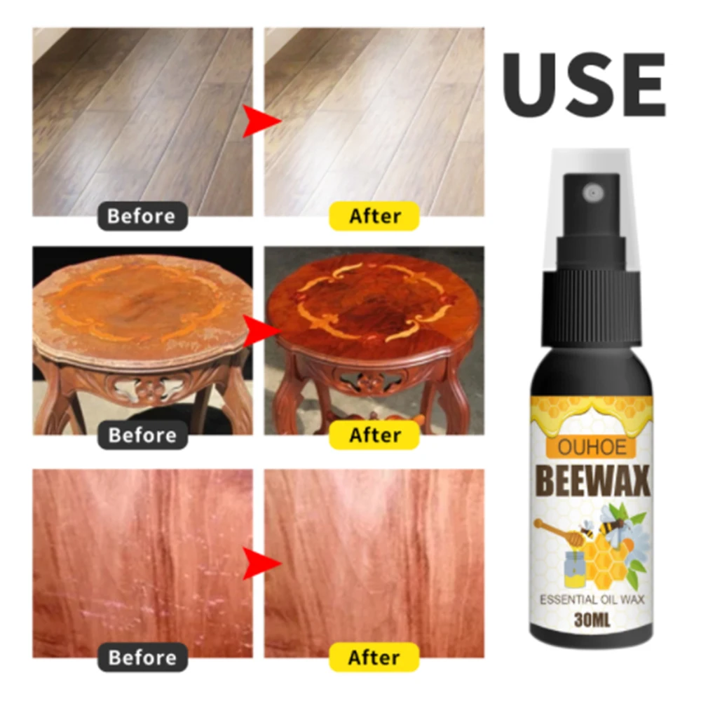 

Beeswax Wood Care Polishing Spray Wood Beewax Spray Home Furniture Care Protect Cleaner Beeswax Waterproof Polish Wax