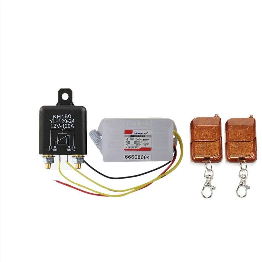 

12V battery disconnect relay main power with 2 x remote control for motorcycle