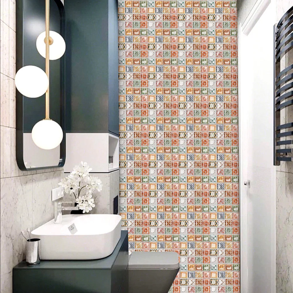 Наклейка для мозаичной плитки 3D самоклеящаяся Съемная настенная бумажная плитка