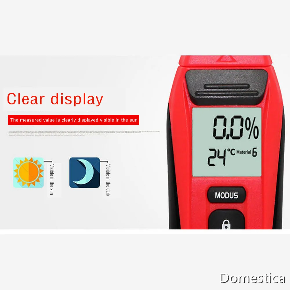 

LCD Digital Wood Hygrometer Building Material Wood Humidity And Temperature Tester Measurement Tools Wall Timber Damp Detector