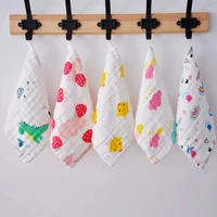 8 pcs towel baby facecloth baby bath towel handkerchief cotton burp cloth soft absorbent gauze kindergarten washcloth