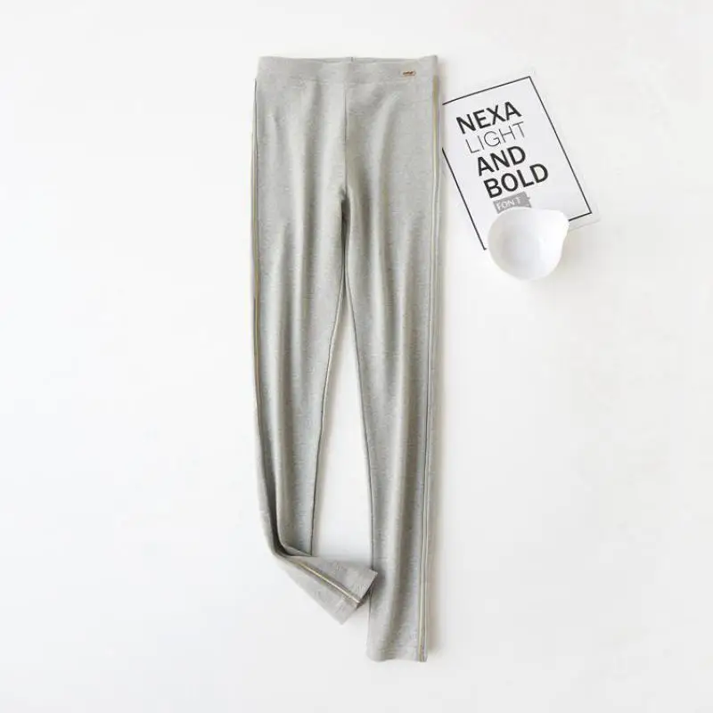 Леггинсы женские осенне зимние хлопковые тонкие брюки эластичные 2020 длиной до