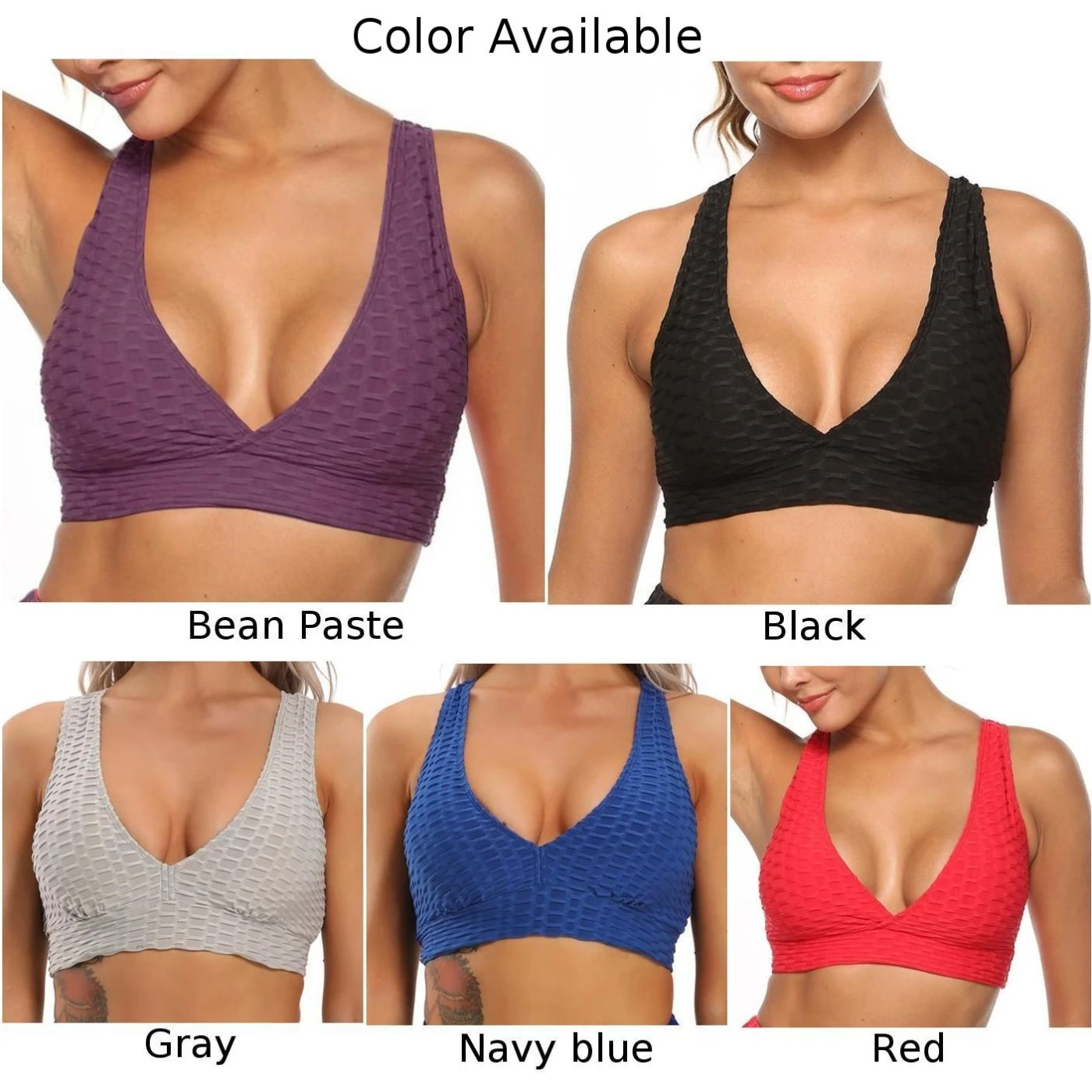 

Women Anti-Cellulite Crop Top Push Up Sports Bra Breathable Wirefree Padded Gym Fitness Tank Top Yoga Vest Sports Bra Top