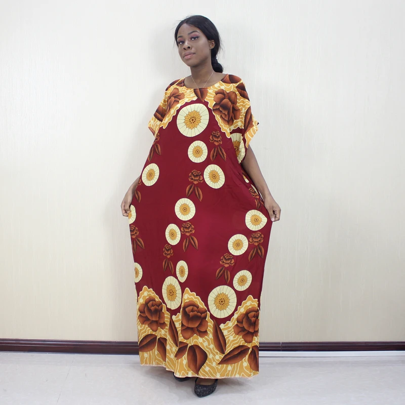 Новые африканские Модные Дизайнерские Длинные платья для женщин 100% хлопок
