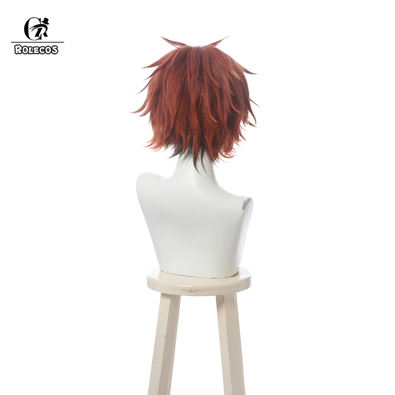 Парик для косплея ROLECOS из игры витая страна чудес с начесом короткими оранжевыми