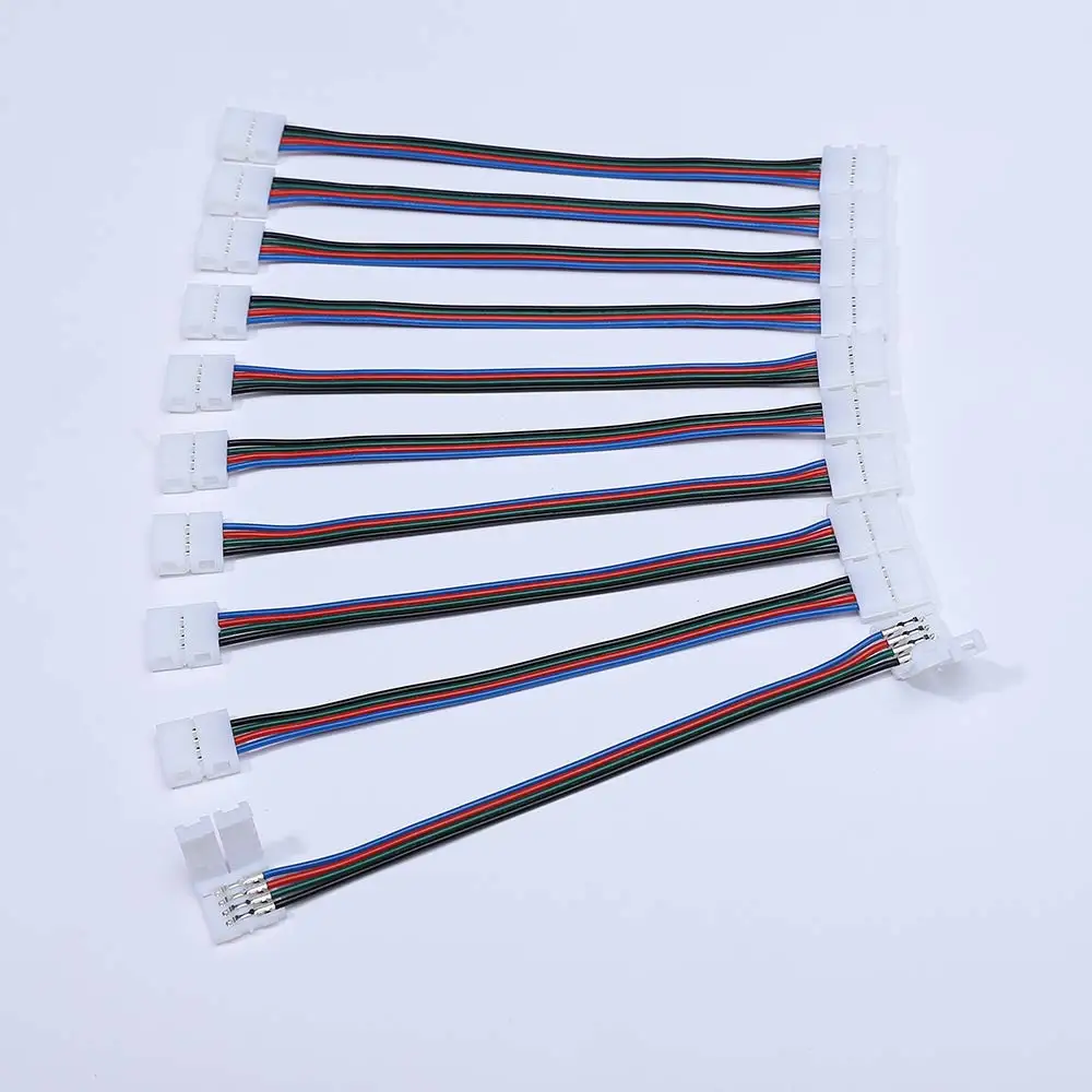 5050 RGB светодиодные ленты Разъем 4 pin полосы света разъем адаптера 10 мм 4Pin в полоску