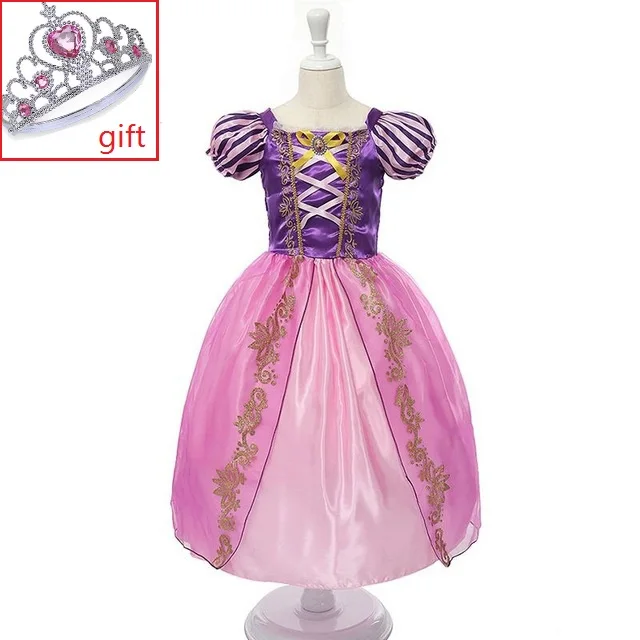 Vestidos infants платья для девочек детские костюмы на Год рождественское платье для вечеринок милые платья в стиле принцессы Эльзы Анны маскарадный костюм - Цвет: as picture