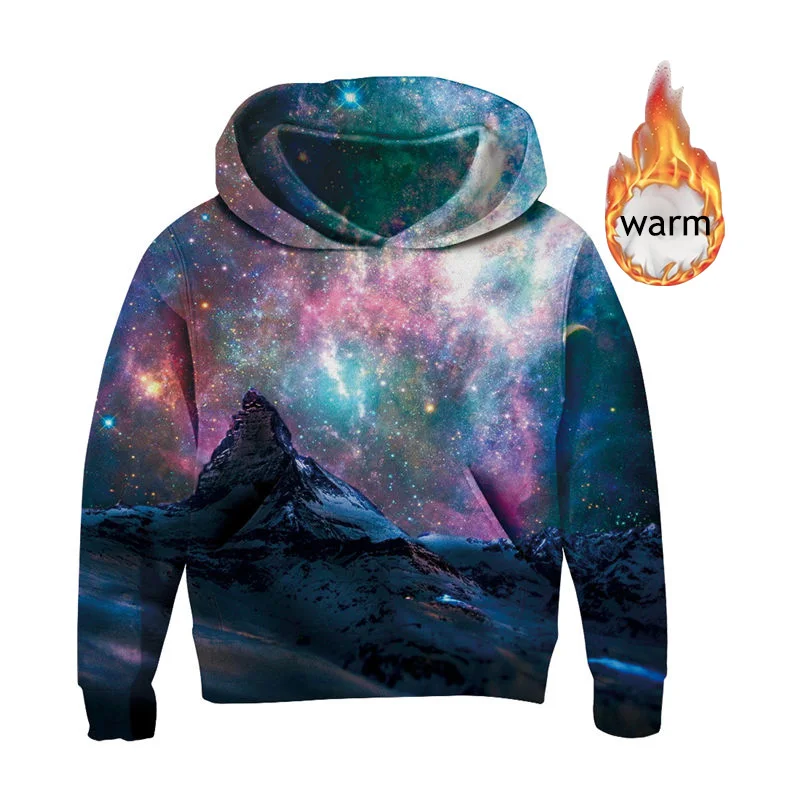 Детские толстовки Одежда для мальчиков и девочек галактика в форме животных