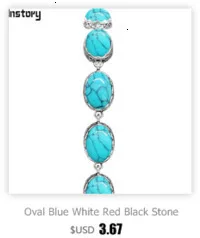 Oval Natural Quartz Stone Crystal Bracelet Vintage Look Antique Silver Plated Fashion Jewelry For Woman TB348