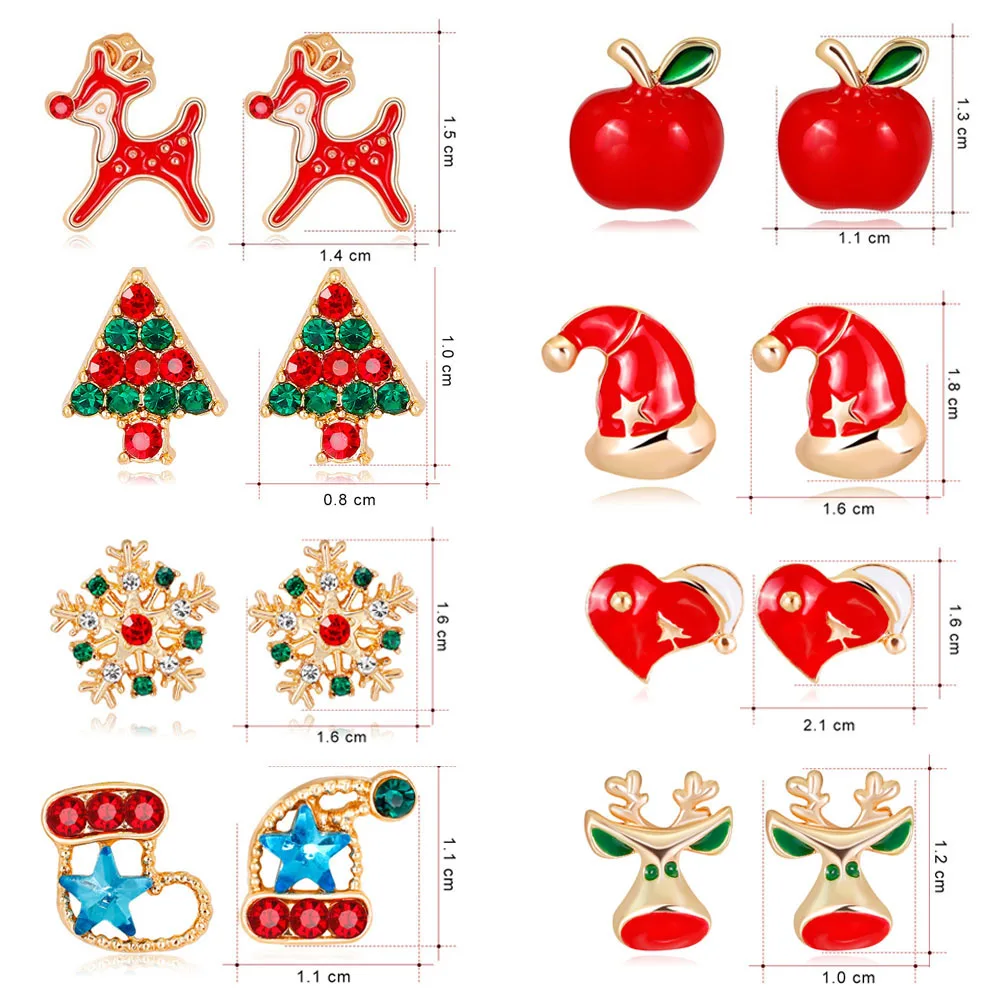 Милый дневной Санта Клаус Снеговик Милая елка колокольчик ювелирные изделия