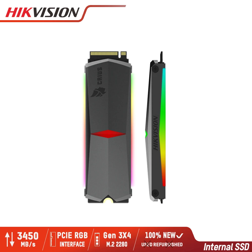 

Hikvision SSD RGB 256GB 512GB 1TB M.2 ngff Nvme PCIe Internal Solid State Disk SDD 2280 for Laptop Desktop TLC Disk