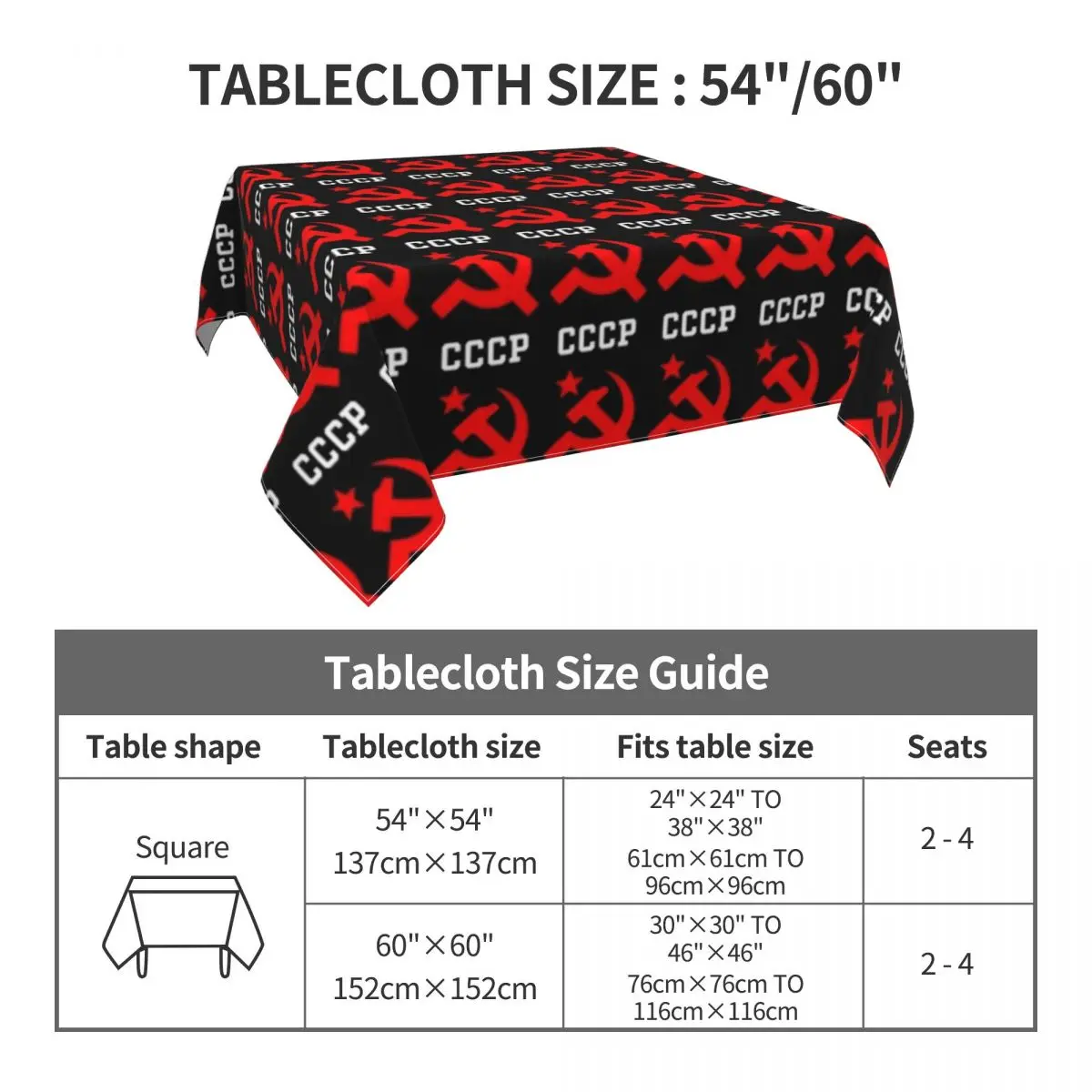 Communist Tablecloth Cheap Kawaii Table Cover Summer Custom Protection Polyester Cloth | Дом и сад