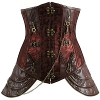 plus size waist ttraining corset steel bone corset top steampunk corset bustiers with gothic bustier spiral boned