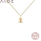 AIDE классическое ожерелье для женщин 925 стерлингового серебра в виде маленькой пчелы узор бриллиантового колье оптовая продажа Bijoux Femme (украшения своими руками)