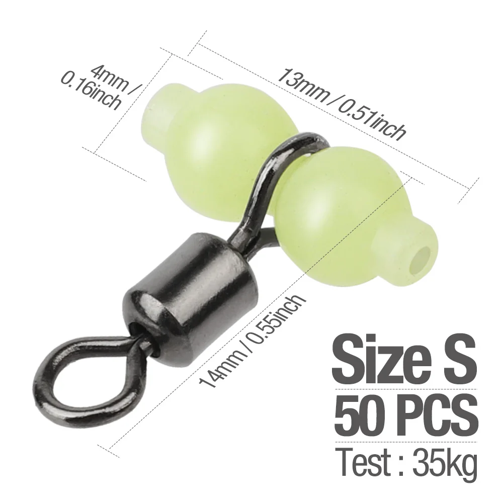 50 Pcs S DONQL 20/50 шт 3-х полосная T-shape форме, благодаря чему создается ощущение невесомости с рыболовные световой баррель поворотное кольцо рыболовный крючок приманкой разъем высокое качество рыболовные снасти - Цвет: 50 Pcs S
