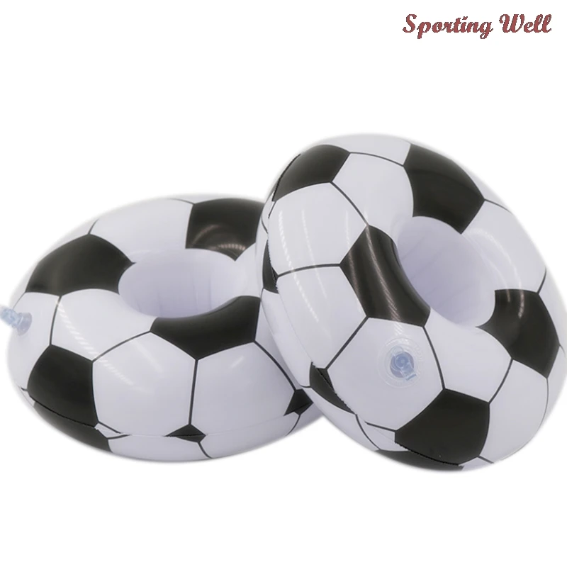 

1pc Inflatable Football Drink Pool Float Inflatable Cup Coasters Cola Beverage Cup Holder For Swimming Pool Beach Party