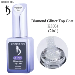 KODIES GEL Diamond Top Coat for Nail Varnish 15ML Super Shine UV Gel Nail Polish Soak Off Semi Perma in India